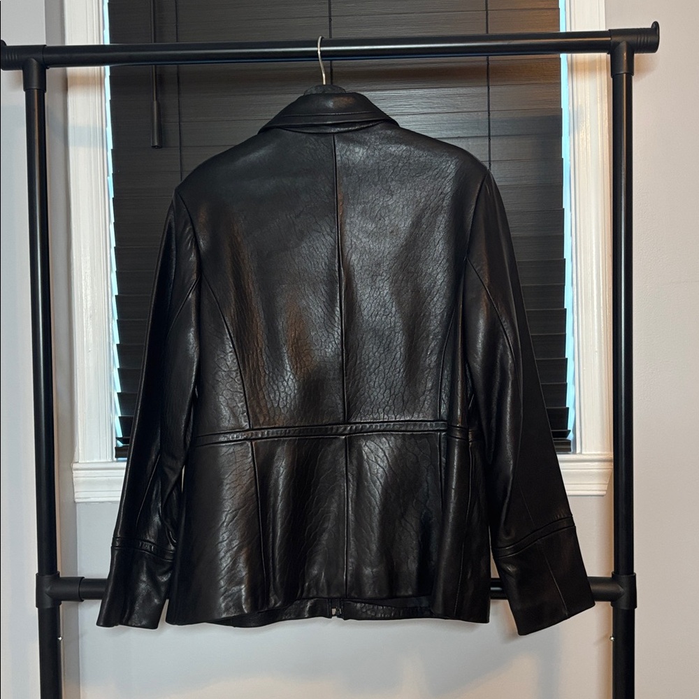 Avanti Black Leather Jacket - Picture 4 of 5